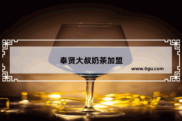 奉贤大叔奶茶加盟