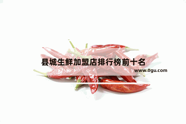 县城生鲜加盟店排行榜前十名