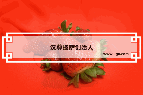 汉尊披萨创始人