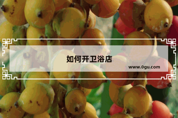 如何开卫浴店