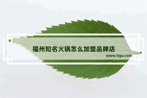 福州知名火锅怎么加盟品牌店