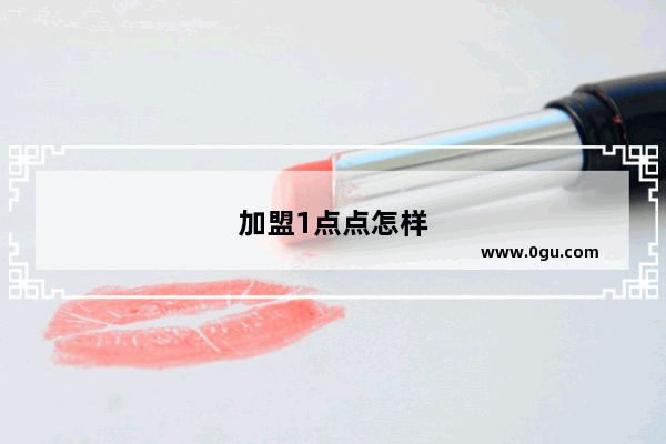 加盟1点点怎样