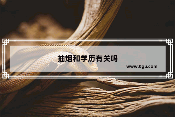 抽烟和学历有关吗
