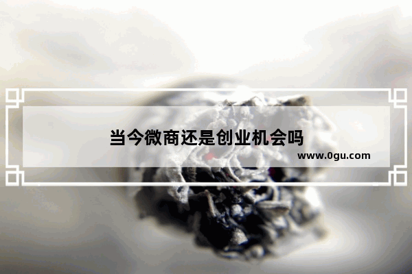 当今微商还是创业机会吗