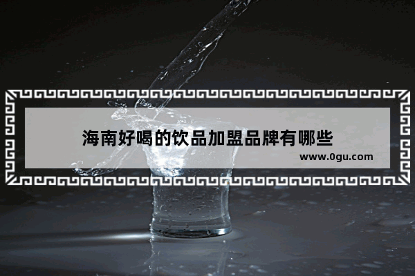 海南好喝的饮品加盟品牌有哪些