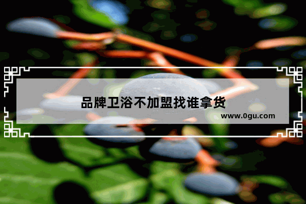 品牌卫浴不加盟找谁拿货