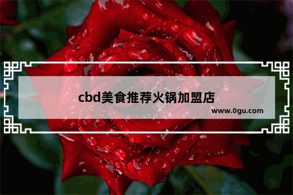 cbd美食推荐火锅加盟店
