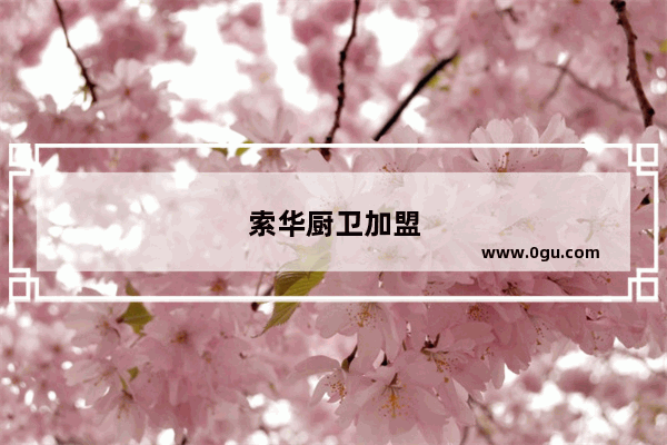 索华厨卫加盟