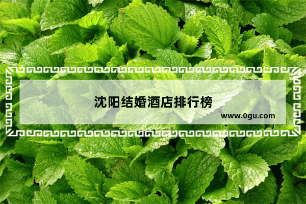 沈阳结婚酒店排行榜
