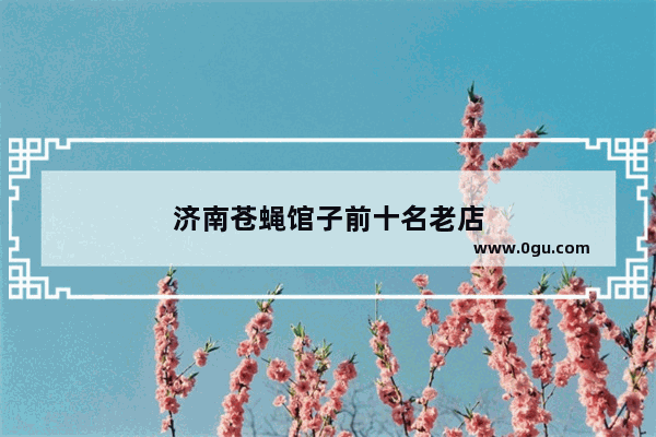 济南苍蝇馆子前十名老店