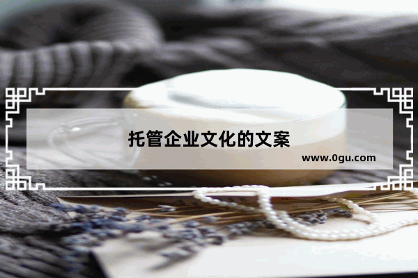 托管企业文化的文案
