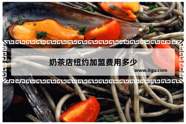 奶茶店纽约加盟费用多少