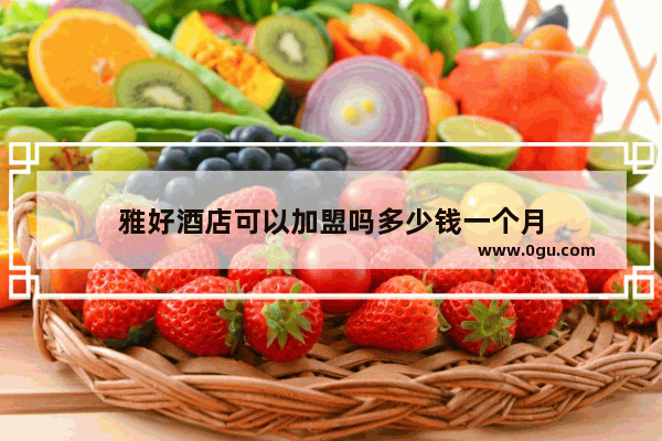 雅好酒店可以加盟吗多少钱一个月