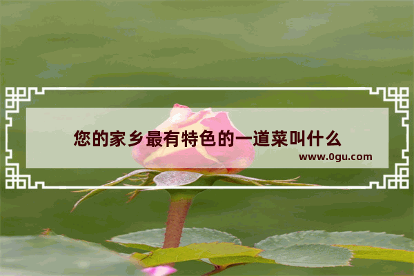 您的家乡最有特色的一道菜叫什么