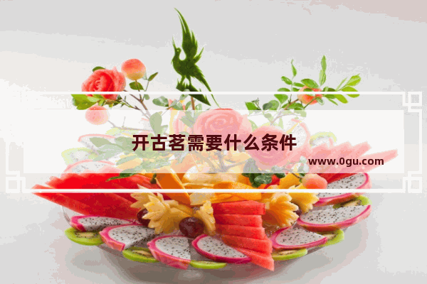 开古茗需要什么条件