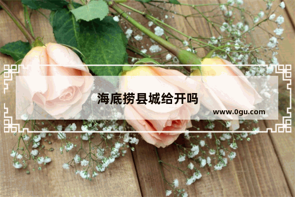 海底捞县城给开吗