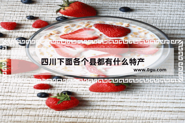 四川下面各个县都有什么特产