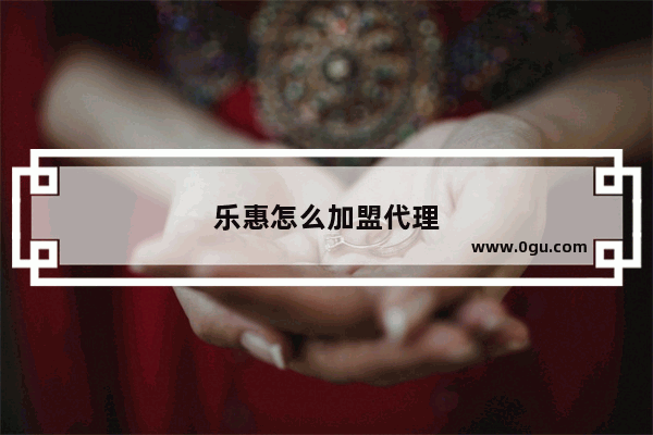 乐惠怎么加盟代理