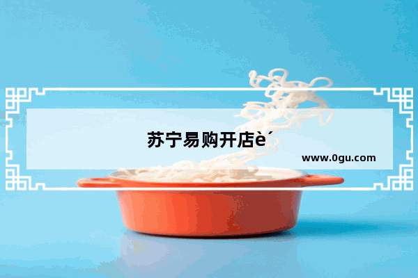 苏宁易购开店费用标准