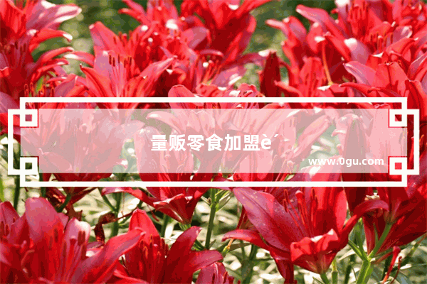 量贩零食加盟费多少