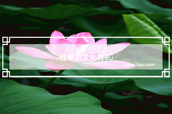 桂林的文化特色小吃