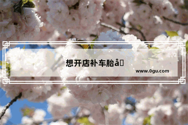 想开店补车胎和打黄油有前景吗