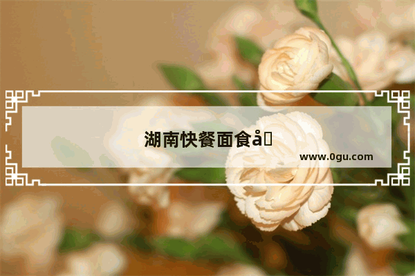 湖南快餐面食加盟品牌有哪些