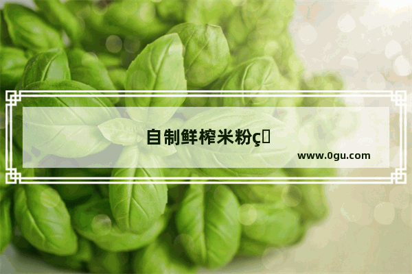自制鲜榨米粉的做法是什么