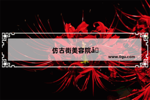 仿古街美容院加盟店排行