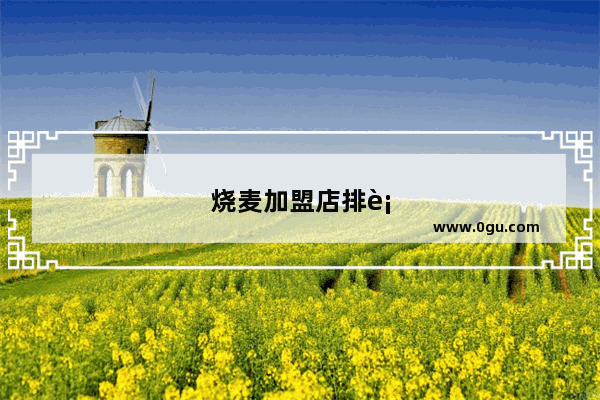 烧麦加盟店排行榜