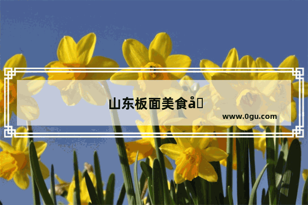 山东板面美食加盟品牌