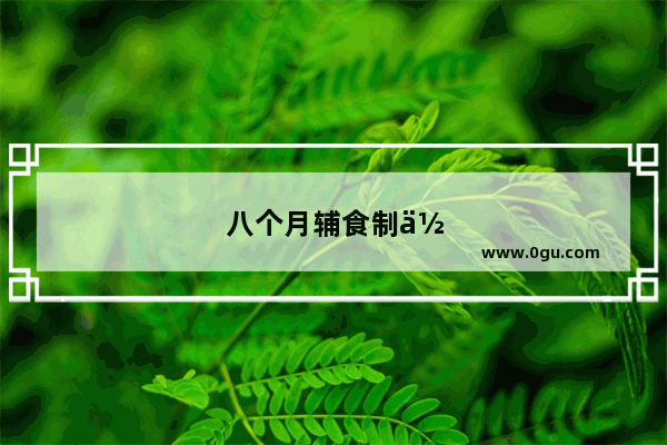 八个月辅食制作