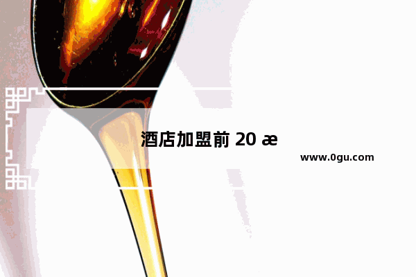 酒店加盟前 20 排名
