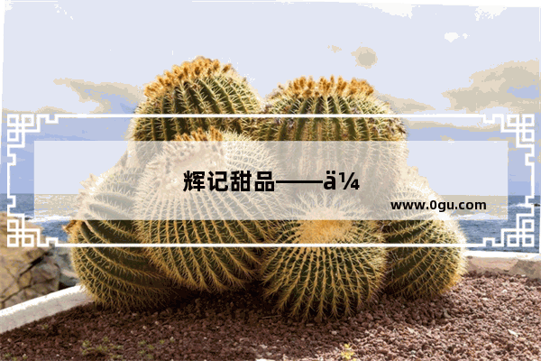 辉记甜品——传承经典 开创甜蜜未来