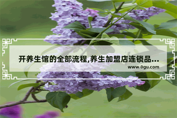 开养生馆的全部流程,养生加盟店连锁品牌推荐