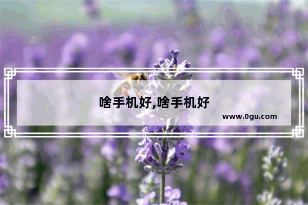 啥手机好,啥手机好