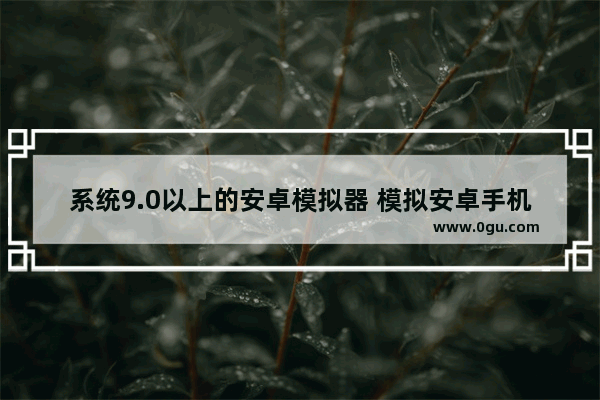 系统9.0以上的安卓模拟器 模拟安卓手机
