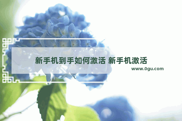 新手机到手如何激活 新手机激活