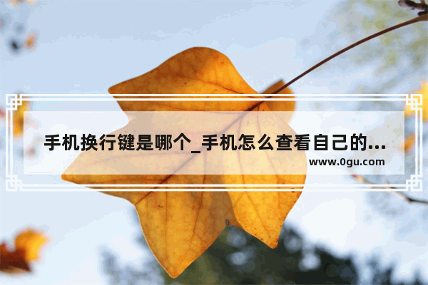 手机换行键是哪个_手机怎么查看自己的输入法
