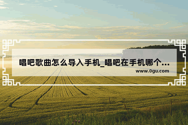 唱吧歌曲怎么导入手机_唱吧在手机哪个文件夹