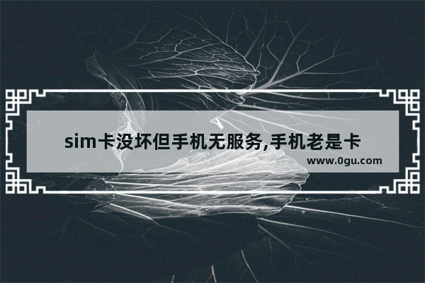 sim卡没坏但手机无服务,手机老是卡