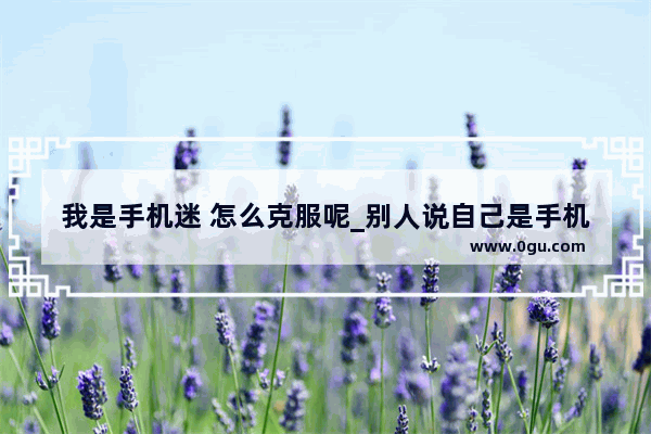 我是手机迷 怎么克服呢_别人说自己是手机迷如何回怼