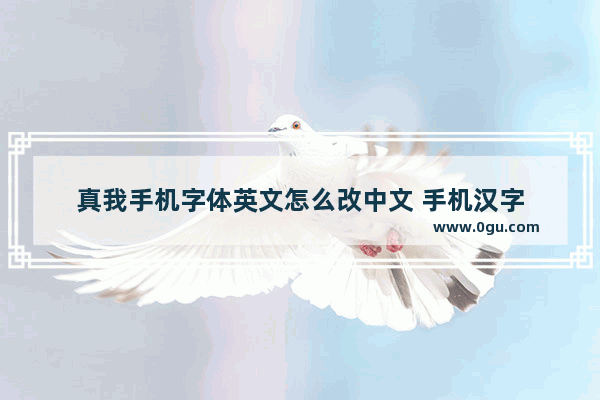 真我手机字体英文怎么改中文 手机汉字
