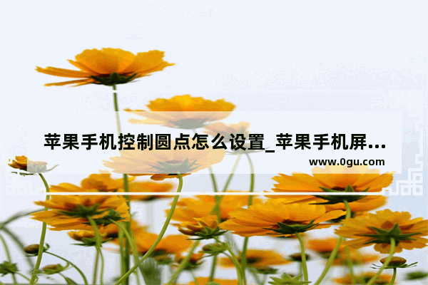 苹果手机控制圆点怎么设置_苹果手机屏幕上小圆点怎么设置