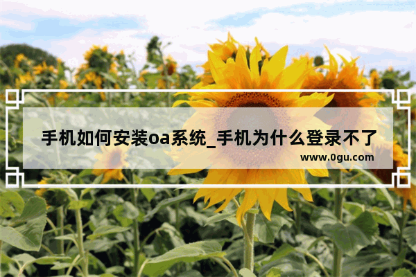 手机如何安装oa系统_手机为什么登录不了oa