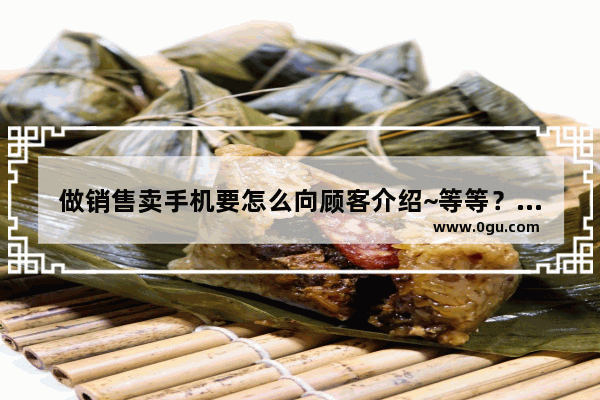做销售卖手机要怎么向顾客介绍~等等？求经验 我没做过什么都不懂_卖手机怎么给顾客介绍