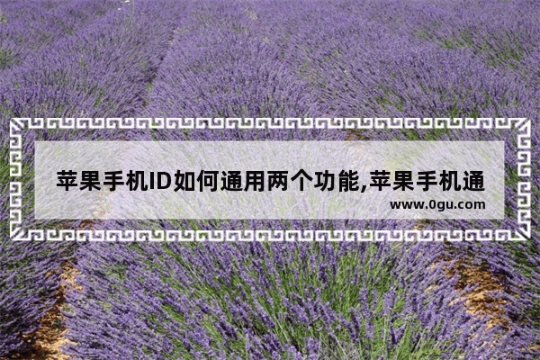 苹果手机ID如何通用两个功能,苹果手机通用