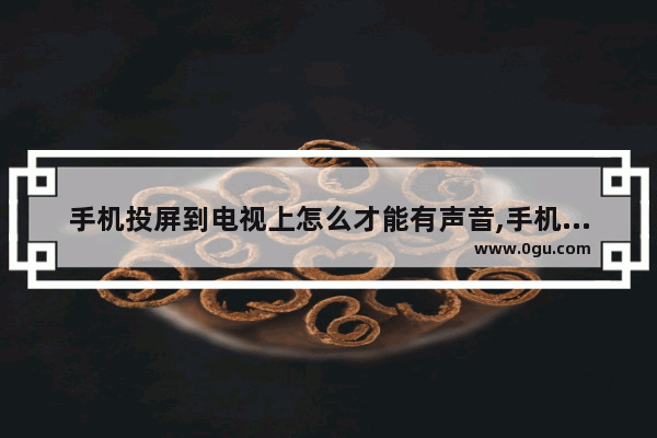 手机投屏到电视上怎么才能有声音,手机投屏 声音
