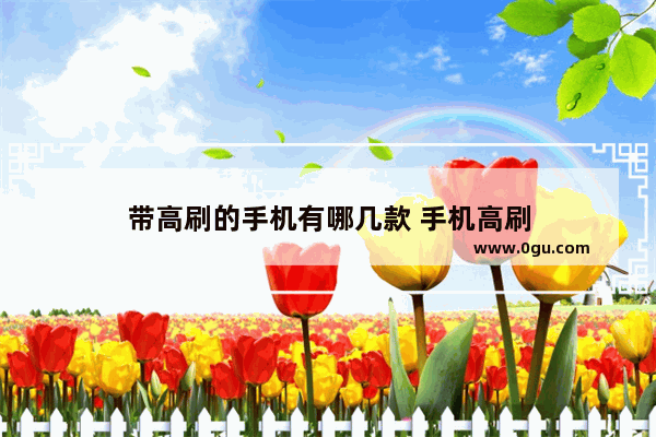 带高刷的手机有哪几款 手机高刷