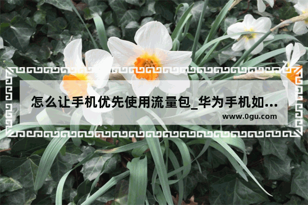 怎么让手机优先使用流量包_华为手机如何设置优先下载
